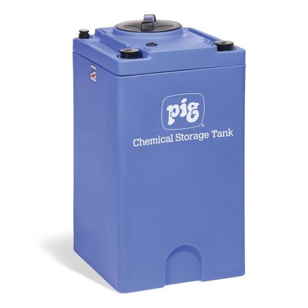 PIG PIG Double-Wall Square Chemical Storage Tank Blue 20" L x 20" W x 37" H PAK5203-BL